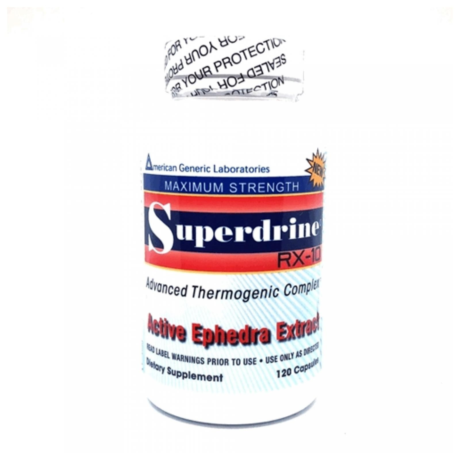 American Generic Labs Superdrine Rx 10 With Ephedra Extract 120 Capsules American Generic Labs Superdrine Rx 10 With Ephedra Extract 120 Capsules